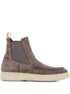 Officine Creative Suede Chelsea Boots In Brown