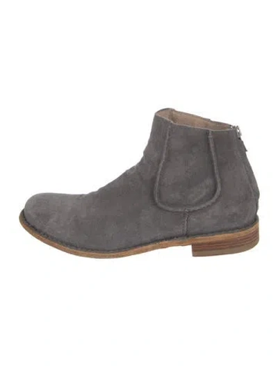 Pre-owned Officine Creative Suede Chelsea Boots In Gray