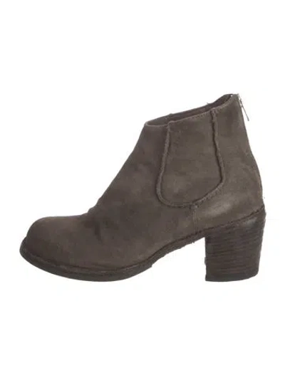 Pre-owned Officine Creative Suede Chelsea Boots In Green