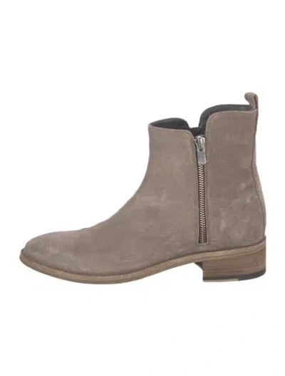 Pre-owned Officine Creative Suede Chelsea Boots In Grey