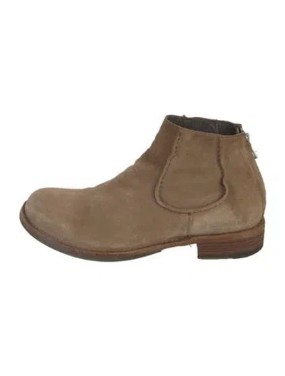 Pre-owned Officine Creative Suede Chelsea Boots In Neutral