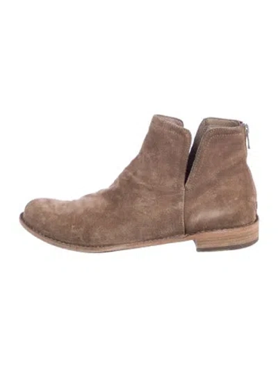Pre-owned Officine Creative Suede Chelsea Boots In Neutrals
