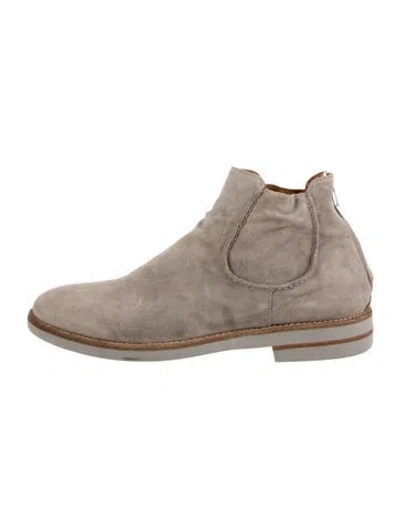 Pre-owned Officine Creative Suede Chelsea Boots In Neutrals