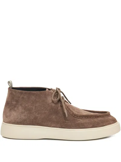 Officine Creative Suede Desert Boots In Brown