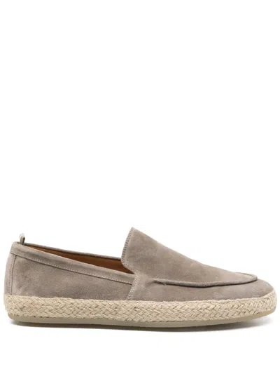 Officine Creative Suede Espadrilles In Gray