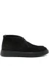 Officine Creative Suede Lace-up Boots In Black