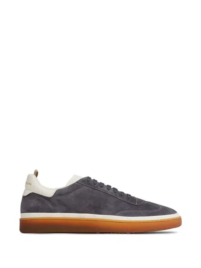 Officine Creative Suede Lace-up Sneakers In Blue