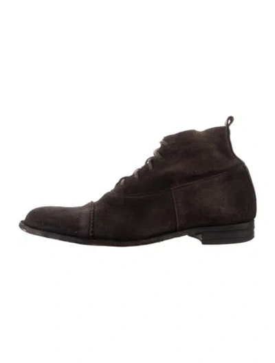 Pre-owned Officine Creative Suede Lace-up Boots In Brown