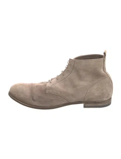 Pre-owned Officine Creative Suede Lace-up Boots In Neutral