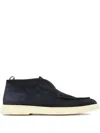 Officine Creative Suede Leather Slip-on Boots In Black