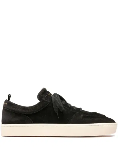 Officine Creative Suede Leather Sneakers In Black