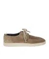 Officine Creative Herbie Lead Lace Suede Brown Loafer In Green