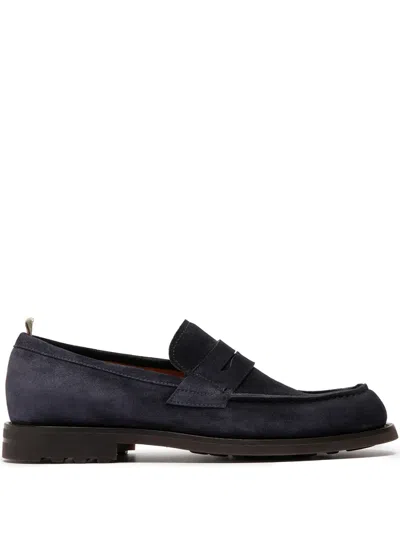 Officine Creative Loafer Aus Wildleder In Blau