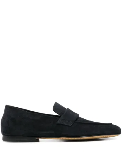 Officine Creative Suede Loafers In Blue