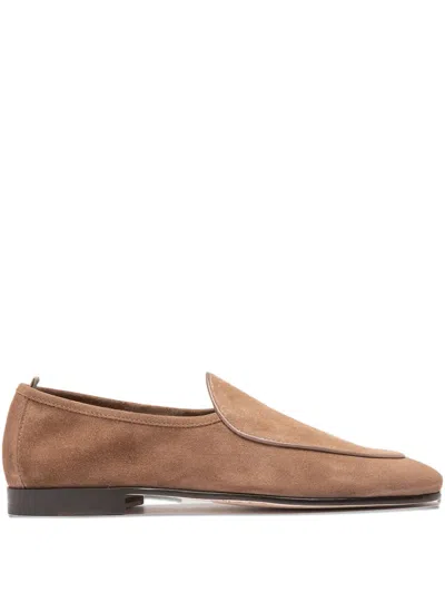 Officine Creative Suede Loafers In Neutral