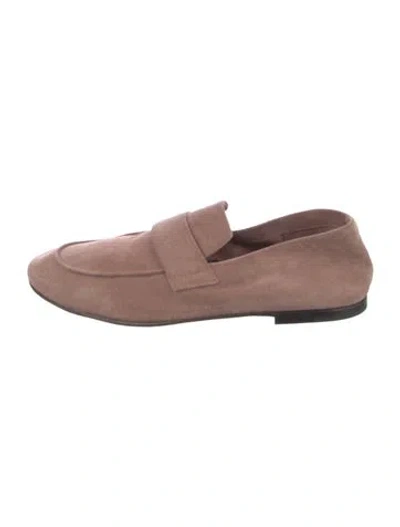 Pre-owned Officine Creative Suede Loafers In Pink