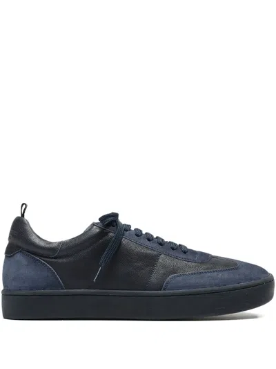 Officine Creative Suede Low-top Sneakers In Blue