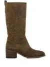 Officine Creative Suede Mid-calf Boots In Brown