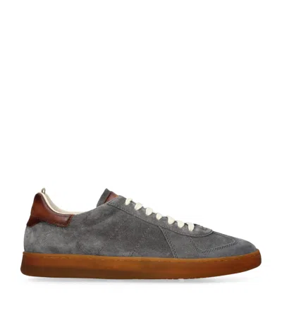 Officine Creative Suede Militia Sneakers In Gray