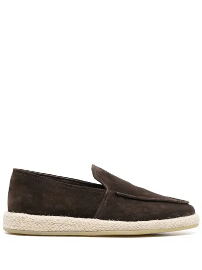 Officine Creative Suede Espadrilles In Brown