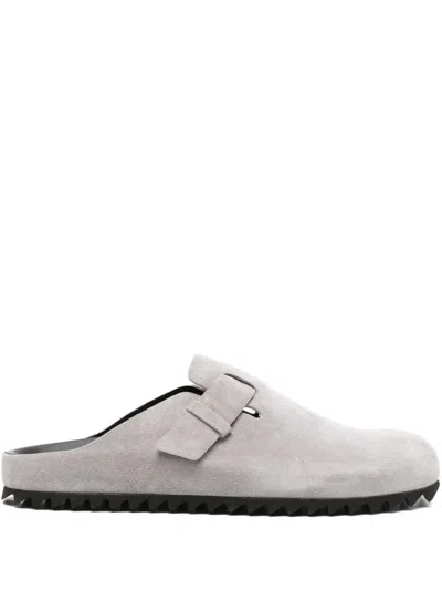 Officine Creative Suede Slippers In Gray