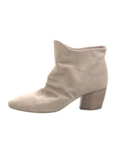 Pre-owned Officine Creative Suede Slouch Boots In Grey