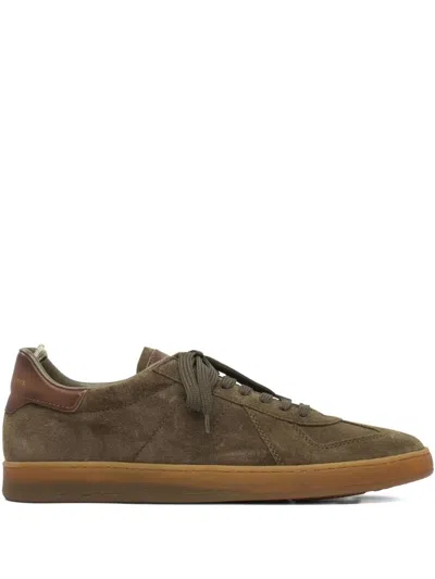 Officine Creative Suede Sneakers In Brown
