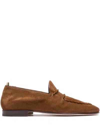 Officine Creative Suede Sneakers In Brown