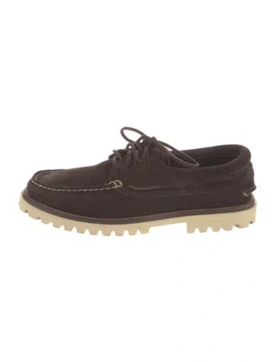 Pre-owned Officine Creative Suede Sneakers In Brown