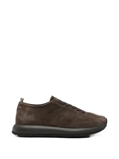 Officine Creative Suede Sneakers In Brown