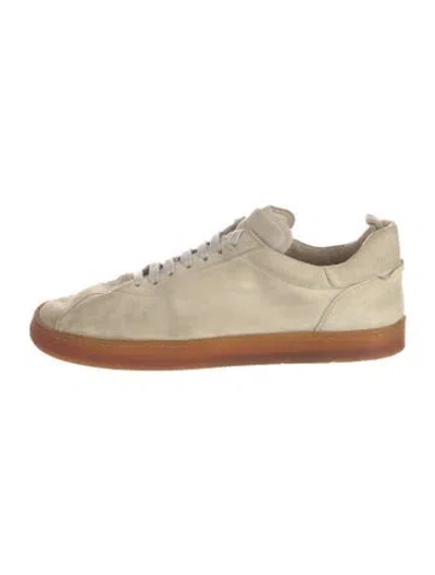 Pre-owned Officine Creative Suede Sneakers In Neutral
