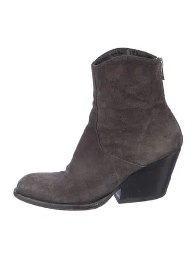 Pre-owned Officine Creative Suede Western Boots In Brown