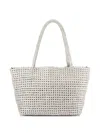 Officine Creative Susan Braided Leather Shoulder Bag In Gray