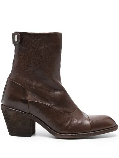 Officine Creative Sydne 004 70mm Leather Boots In Brown