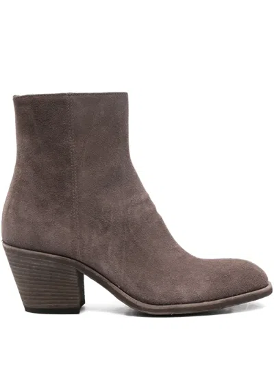 Officine Creative Sydne 008 Suede Ankle Boots In Gray