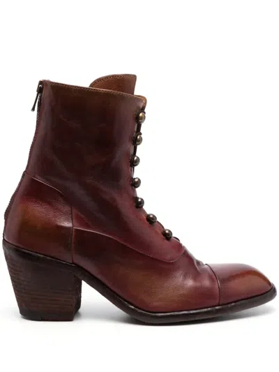 Officine Creative Sydne 60mm Lace-up Boots In Red