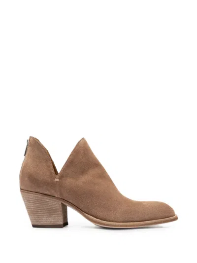 Officine Creative Sydne Suede Ankle Boots In Brown
