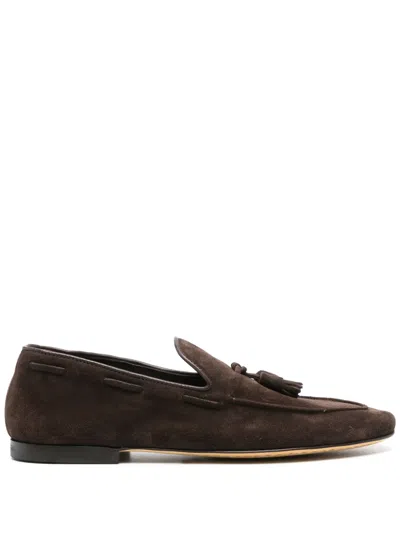 Officine Creative Tassel-detailed Suede Loafers In Brown