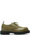 Officine Creative Tonal 100 Lace-up Derby Shoes In Green