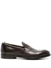 Officine Creative Tulane 003 Leather Penny Loafers In Brown