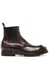 Officine Creative Vail 017 Leather Ankle Boots In Brown