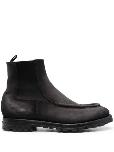 Officine Creative Vail Slip-on Leather Boots In Grey