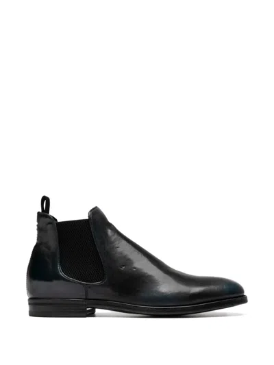 Officine Creative Vanderbilt Leather Boots In Black
