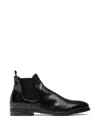 Officine Creative Elasticated-panel Leather Boots In Black