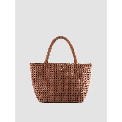 Officine Creative Vicky 001 Hand-woven Mini Bag In Brown
