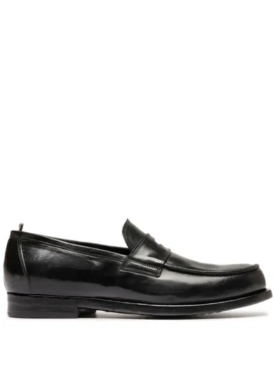 Officine Creative Balance 001 Leather Loafers In 黑色