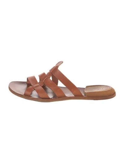 Pre-owned Officine Creative Vintage Leather Slides In Brown