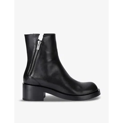 Officine Creative Womens Black Brett 003 Leather Heeled Ankle Boots