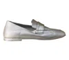 Officine Creative Women's Blair Leather Penny Loafer In Silver In Silver