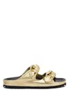 Officine Creative Knotted Double-strap Sandals In Gold